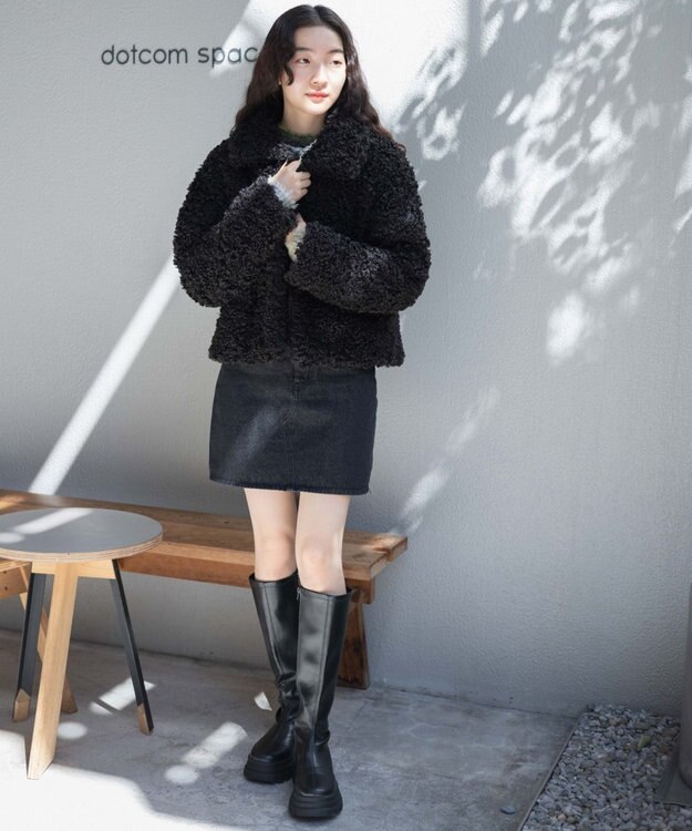 WEGO ボアファーブルゾン ブラック