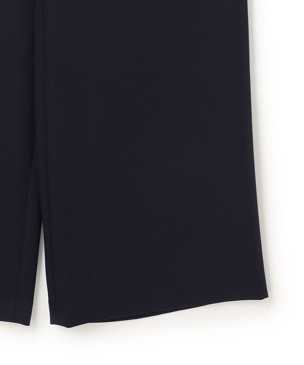 UNFILO L 【ウエストゴム】ドライダブルクロス イージー ワイドパンツ ネイビー