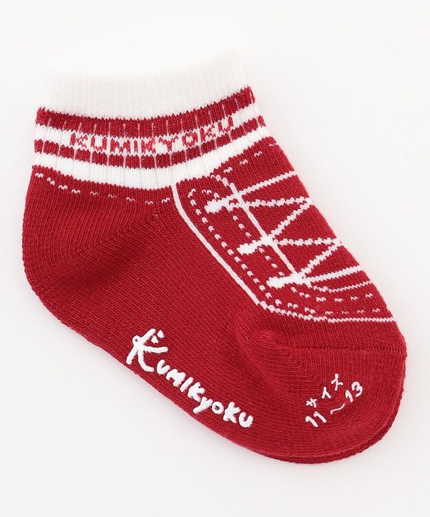 組曲 KIDS 【11-15㎝】スニーカー ソックス レッド系