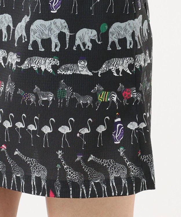 23区GOLF 【WOMEN】【ストレッチ】オリジナルパレード柄 クールメッシュスカート ブラック系5