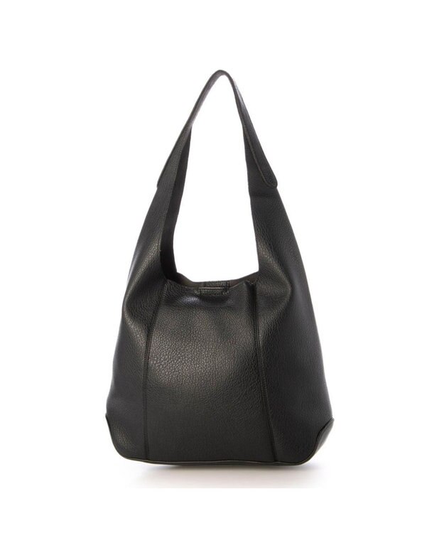 UNBILLION カシュカシュ cachecache / セミ合皮ホーボーバッグＬ ブラック