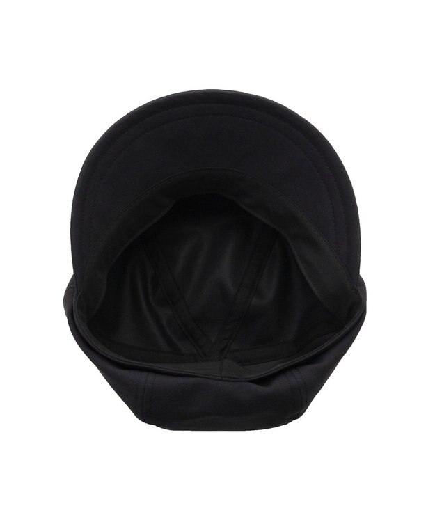 MOONBAT 【遮光100％/遮熱/UVカット】FURLA(フルラ)アーチロゴ キャスケット 帽子 無地 サイズ調整可能/手洗い可能/日本製 ブラック