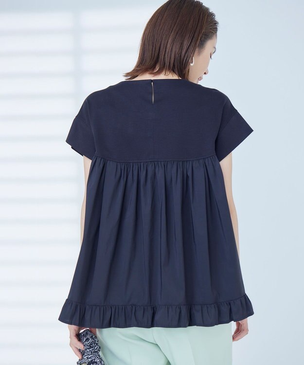 組曲 S 【WEB限定】コンシャスジャージー チュニックカットソー ブラック系