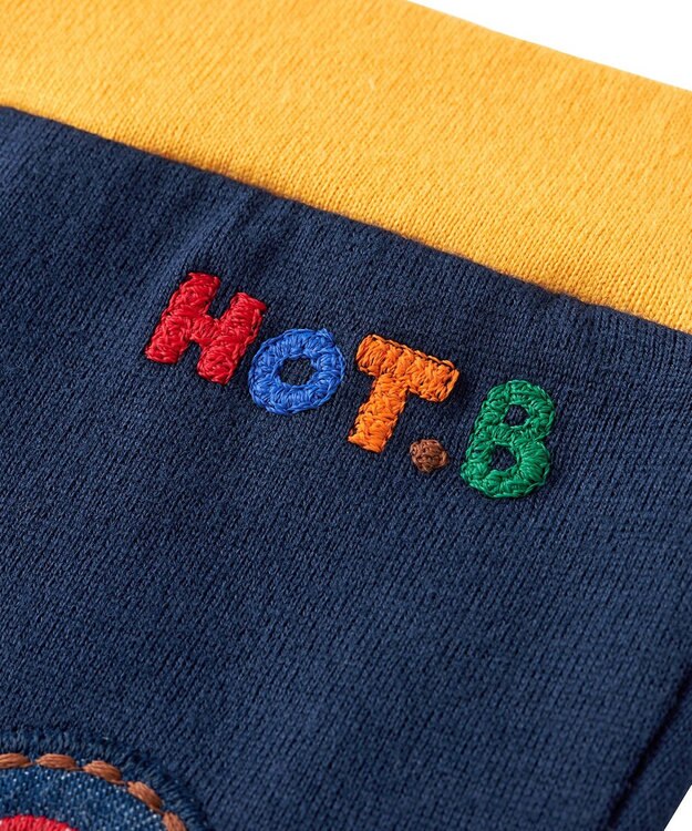 MIKI HOUSE HOT BISCUITS 【80-120cm】折り返しチェック 6分丈パンツ 紺