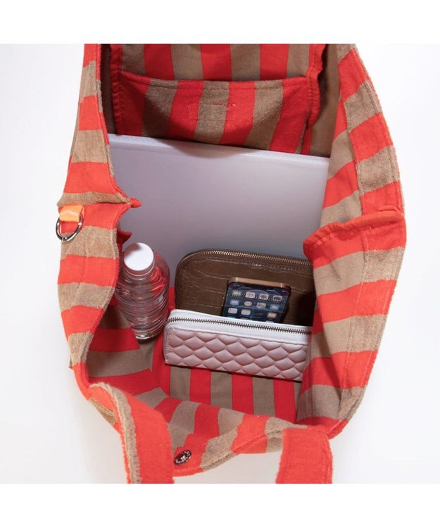 UNBILLION VERYコラボ カシュカシュ cachecache / リングカラビナ付パイルトート レッド