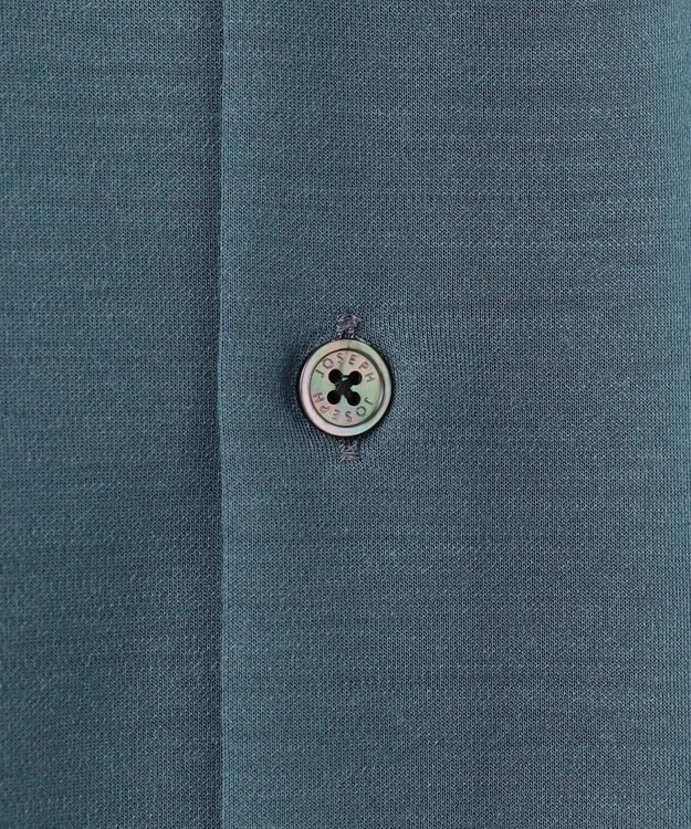 JOSEPH HOMME ウールツイストジャージー　バンドカラーシャツ スモーキーグリーン系