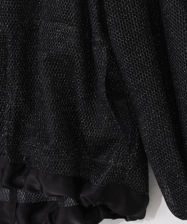 GRACE CONTINENTAL マクラメメッシュフーディー ブラック