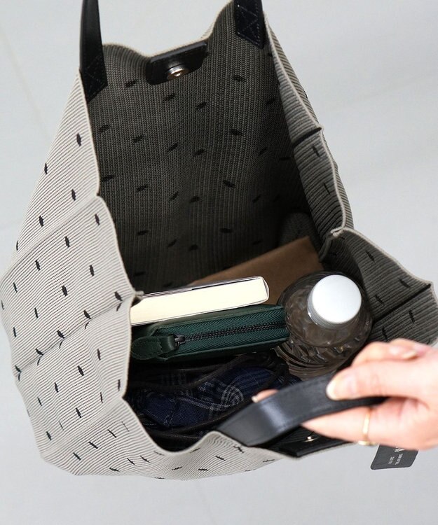 FOLNA RD ニットショッパートートバッグ グレーべージュ
