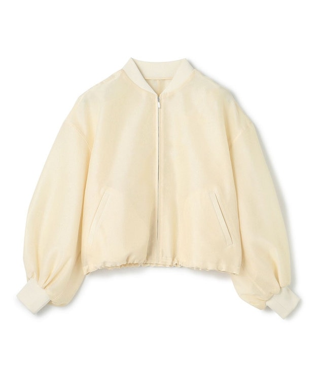 uncrave 【手洗い可】シャイニー シアー ブルゾン クリームイエロー