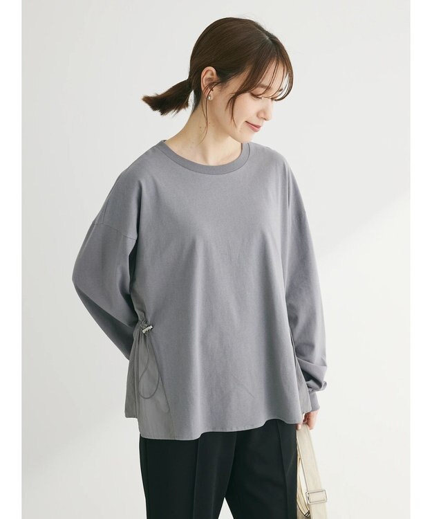 Green Parks ドロストドッキング長袖プルオーバー Gray