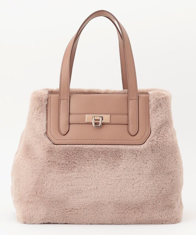 ANY SIS 【2WAY】ベルトメタルファートート バッグ モカベージュ