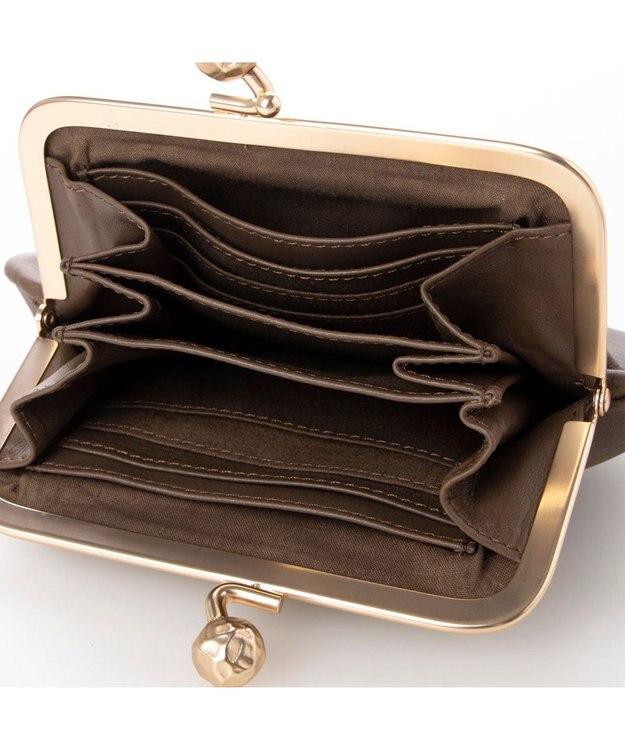 UNBILLION perche フラグメントケース付きアンティーク調ガマグチS グレー