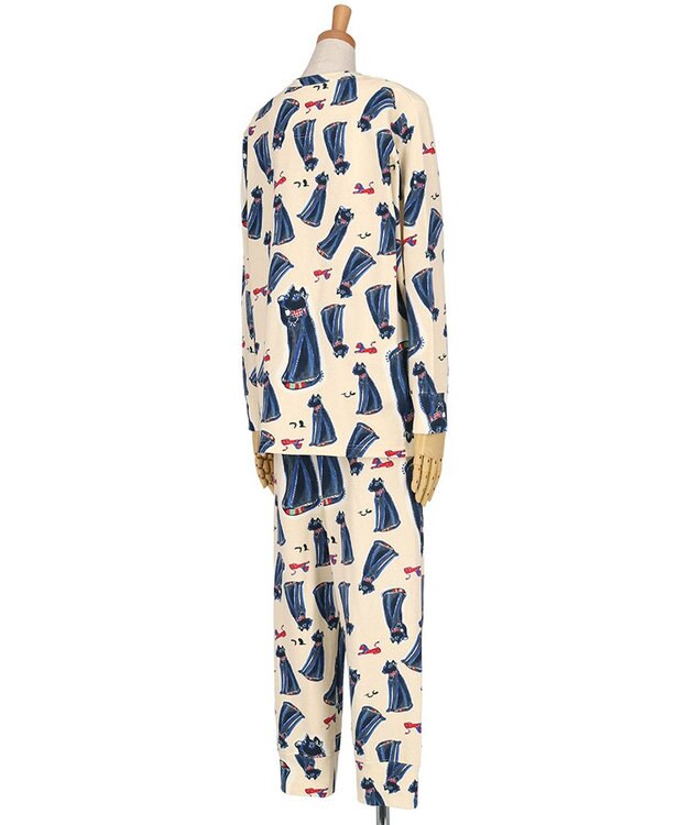 tsumori chisato SLEEP ツモリチサト パジャマ 長袖 長ズボン ミニ裏毛素材 レディース UDX571 /ワコール ベージュ