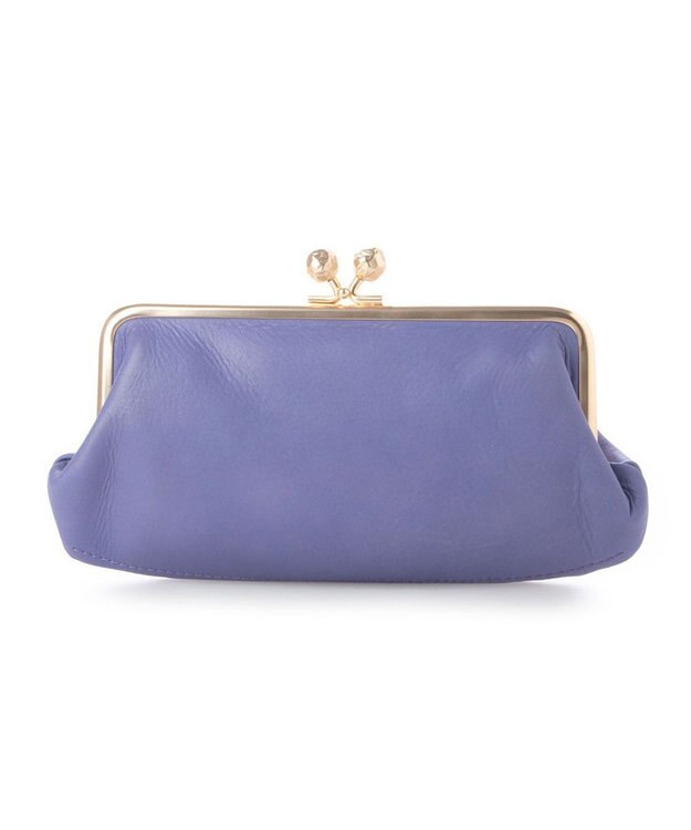 UNBILLION perche フラグメントケース付きアンティーク調ガマグチ長財布 ラベンダー