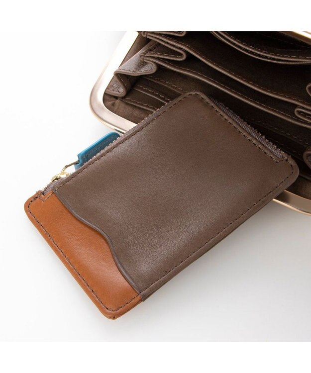 UNBILLION perche フラグメントケース付きアンティーク調ガマグチS グレー