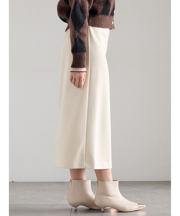 Te chichi スエードサイドZIPスカート オフホワイト