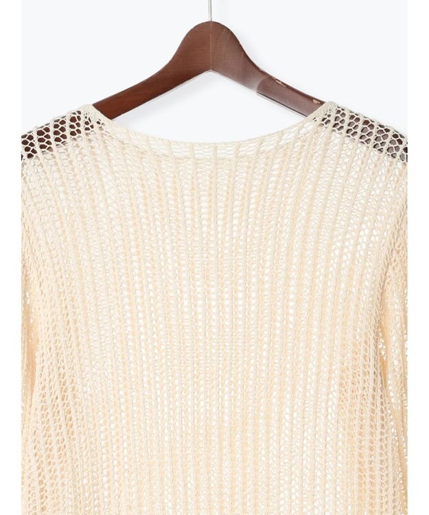 Te chichi フリンジメッシュニットワンピース《2025Autumn catalog vol.2 item》 オフホワイト