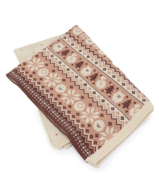 Mother garden マザーガーデン ふわんこ ニット ひざ掛け 70cm×100cm マルチカラー