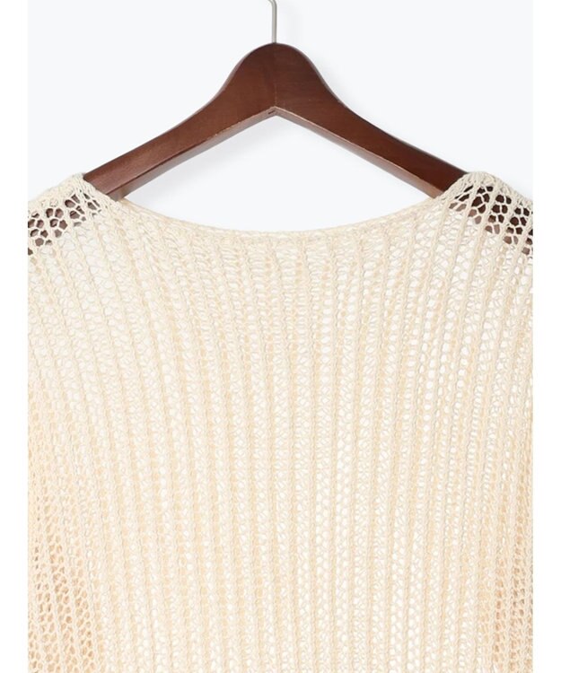 Te chichi フリンジメッシュニットワンピース《2025Autumn catalog vol.2 item》 オフホワイト