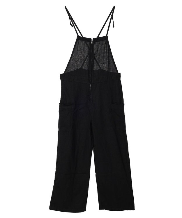 AMERICAN HOLIC リネンブレンドサロペットパンツ Black
