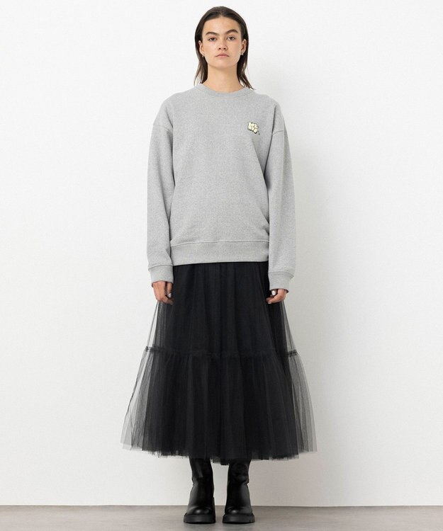 NAVE 【xNAVE】Six Sence Recordコラボ グラフィッククルースウェット ライトグレー系