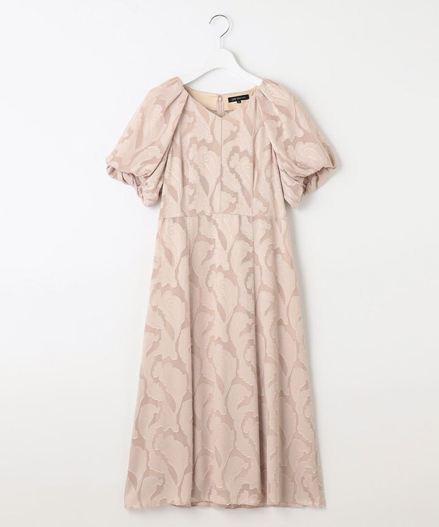 23区 L 【APPLAUDIR】シフォンカットジャガード ドレス ピンク系