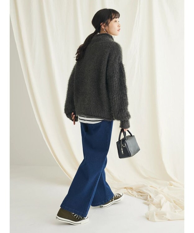 CRAFT STANDARD BOUTIQUE 裏起毛デニムワイドパンツ Indigo