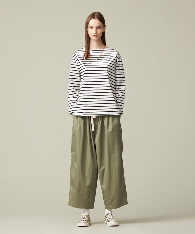 J.PRESS YORK STREET 【WOMEN】バスクTシャツ ホワイト系1