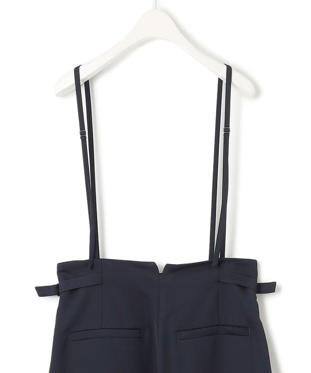 ICB 【2WAY・WEB限定・洗える】シルフィルダブルクロス サスペンダーパンツ ネイビー系