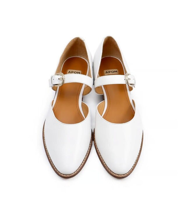 APOM ストラップシューズ30 ホワイト