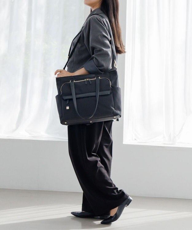 ACE BAGS & LUGGAGE ace. ラプリム トートバッグ レディースビジネス A4 13.3インチサイズ 68803 エース ブラック×ゴールド