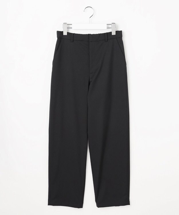 J.PRESS LADIES L SOFTシャンブレー テーパード パンツ ブラック系