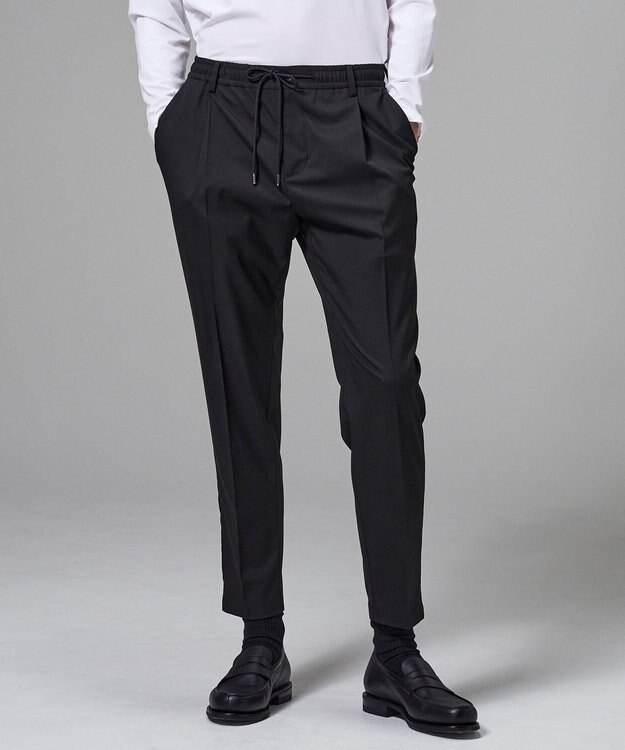 JOSEPH HOMME キャリーマンストレッチ ドロスト付テーパードパンツ   /   TEDDY CONVERTIBLE ブラック系