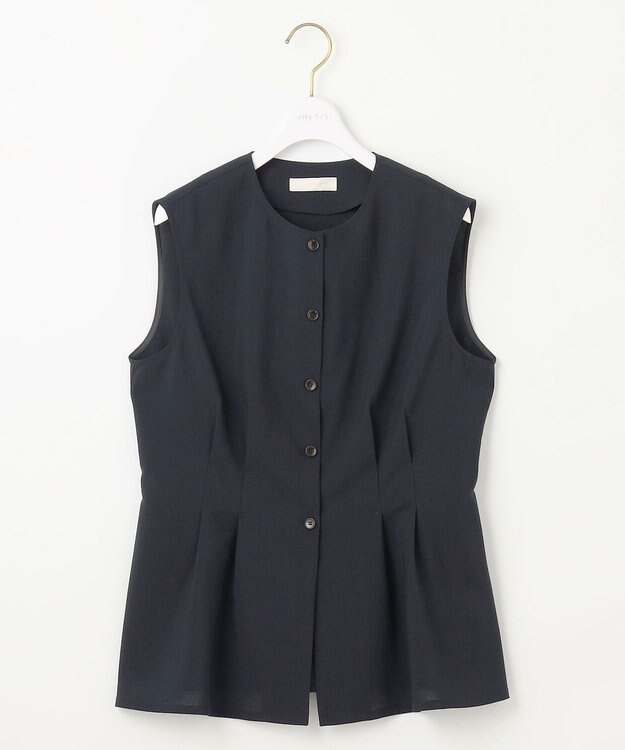 ANY SIS 【WEB・一部店舗限定】スイートクール ジレブラウス ネイビー