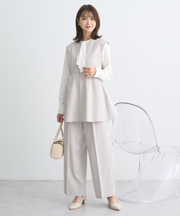 earth music&ecology 2WAYボウタイブラウス オフホワイト