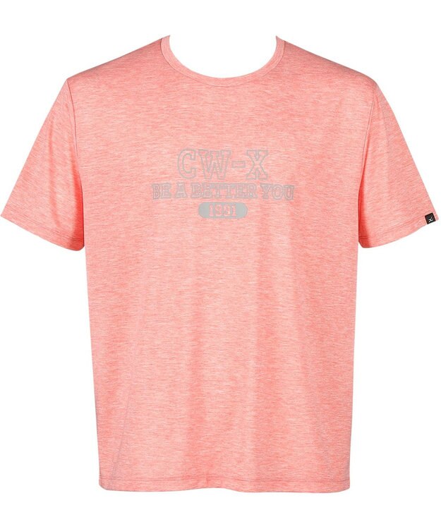 CW-X 【UNISEX】 CW-X トップス 3分袖 カジュアルＴシャツ 少しゆったりとした着用感 吸汗速乾 半袖 ユニセックス DLR105 /ワコール レッド