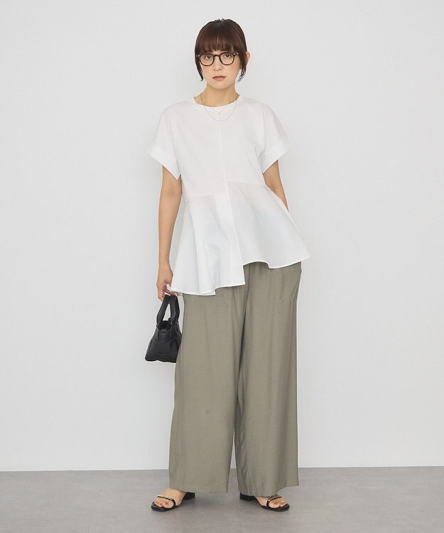 AMERICAN HOLIC アシンメトリーペプラム ドッキングプルオーバー Ivory