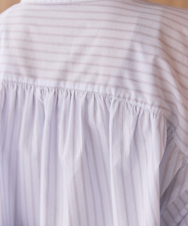 AMERICAN HOLIC 【先行予約】【WEB限定】ギャザーリボンスリーブ半袖シャツ Stripe