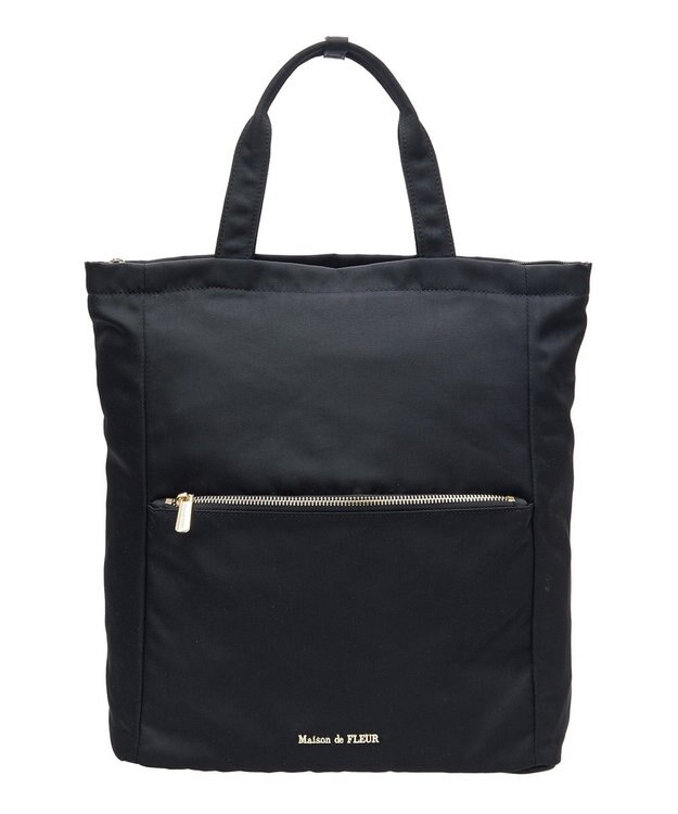 Maison de FLEUR 撥水加工2Wayトートリュック Black