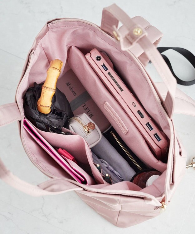 Maison de FLEUR 撥水加工2Wayトートリュック Pink