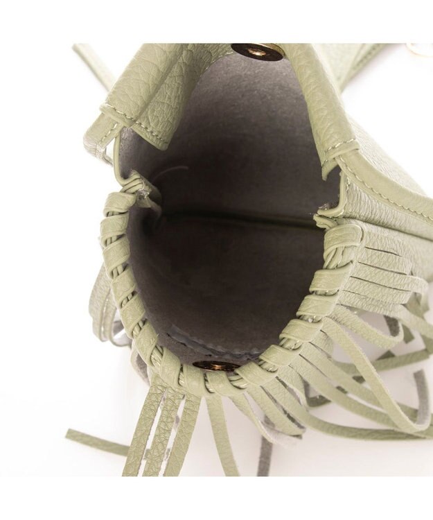 UNBILLION cachecache フリンジディテールスマホショルダー グリーン