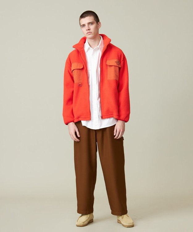 J.PRESS YORK STREET 【UNISEX】フリース フルジップブルゾン オレンジ系