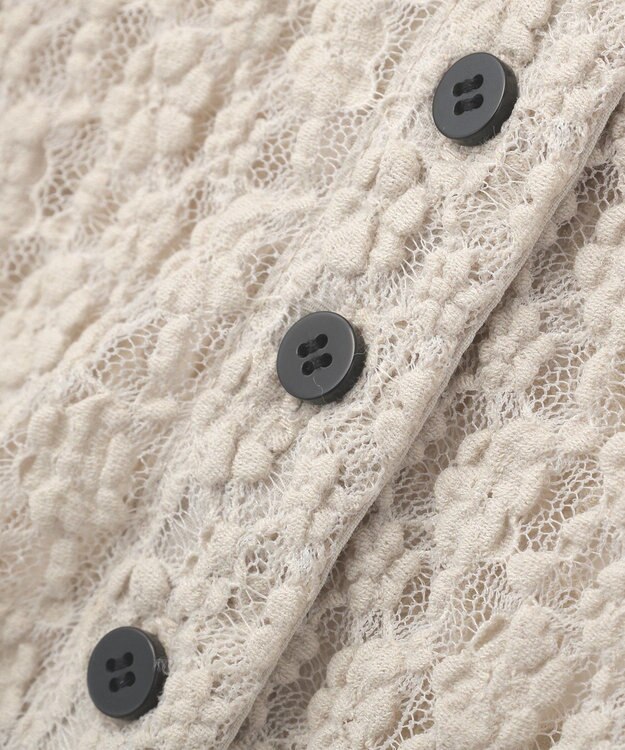 Green Parks 衿付きレースカットプルオーバー Light Gray