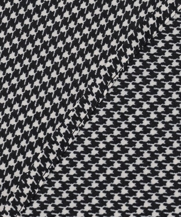 ANY SIS 【洗える】フリルボウタイ ブラウス ブラック千鳥