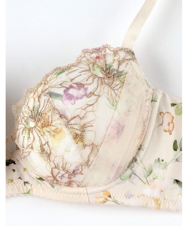WACOAL ブラジャー 着やせシルエット 脇から背中のラインすっきり Gカップまで対応 大きいサイズ レディース BXC405 /ワコール ベージュ