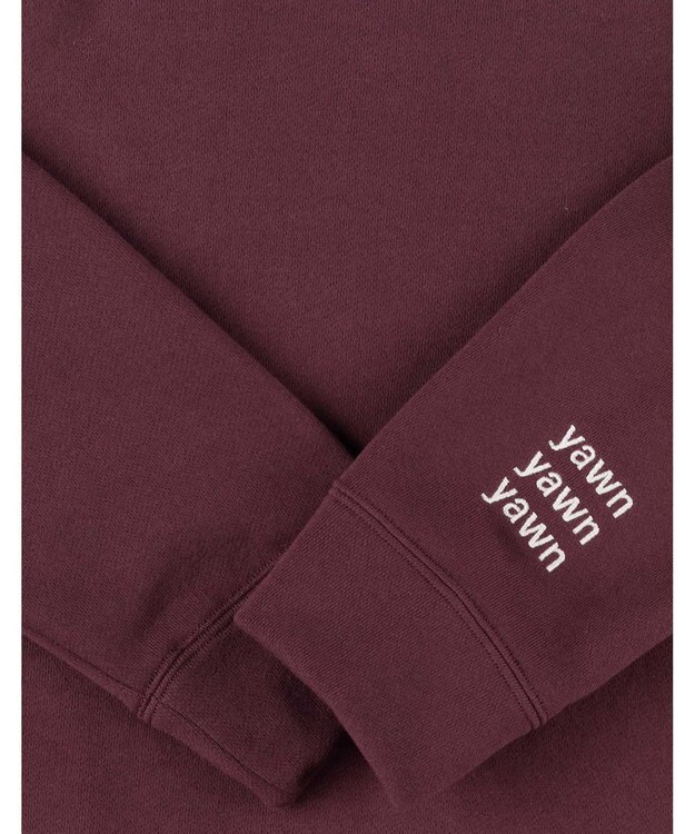 une nana cool 【綿100%】あくびのお嬢さんの裏毛プルオーバー ワイン