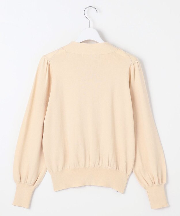 Feroux 【洗える】プチパールボウタイ ニット アイボリー系