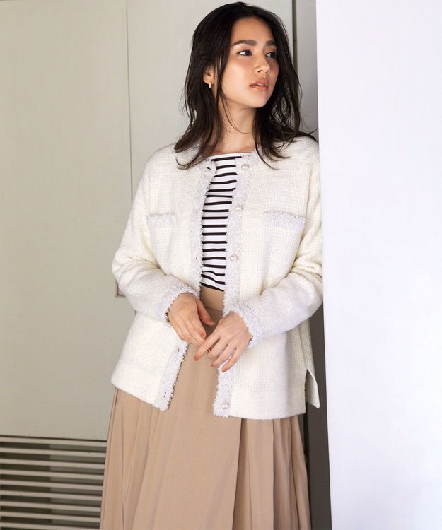 組曲 【洗える・後ろゴム】ナイロンリヨセルタフタ フレアスカート ベージュ系