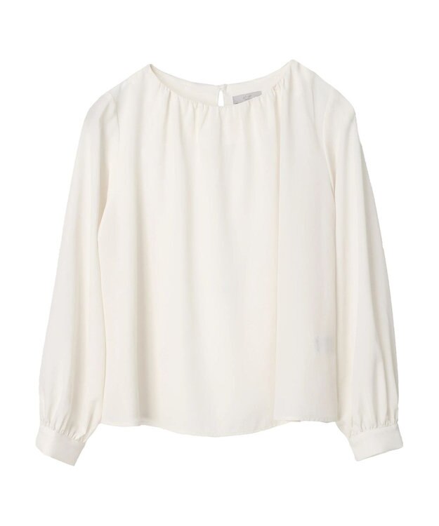 Green Parks ｅｆ－ｄｅ　ギャザーブラウス White