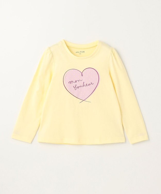 ANY KIDS 【WEB限定】7days プリント Tシャツ クリーム×ハートロゴ